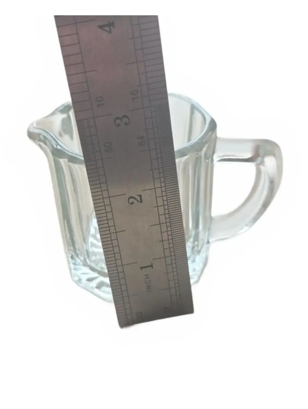 Vintage Indiana Glass Peerless Colonial Clear Mini Creamer Individual Pitcher